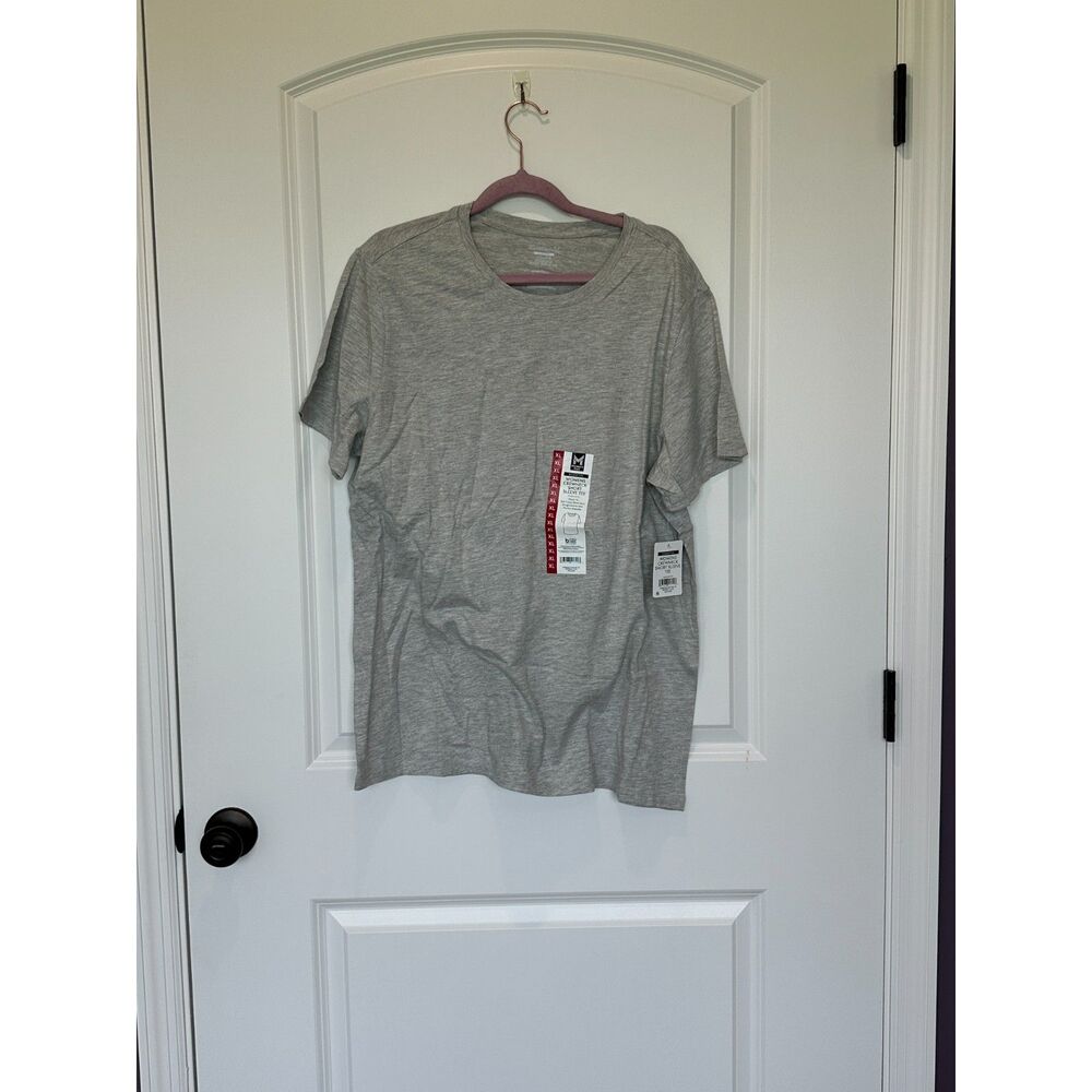 NWT Member's Mark Essential Crewneck Short Sleeve T-Shirt Gray Size XL